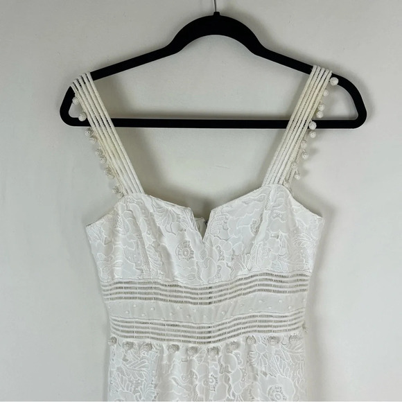 SAYLOR "Gabi" White Lace Crop Jumpsuit Size S - Picture 6 of 10